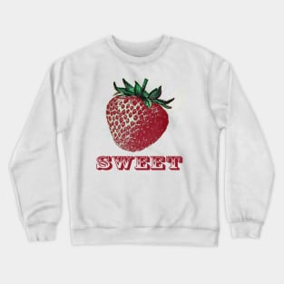 Lispe Vintage Strawberry drawing with Antique Sweet Crewneck Sweatshirt